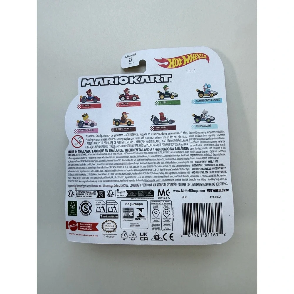 Hot Wheels Mario Kart Shy Guy B-Dasher Die-Cast 1:64 Scale Mattel GJH61 New